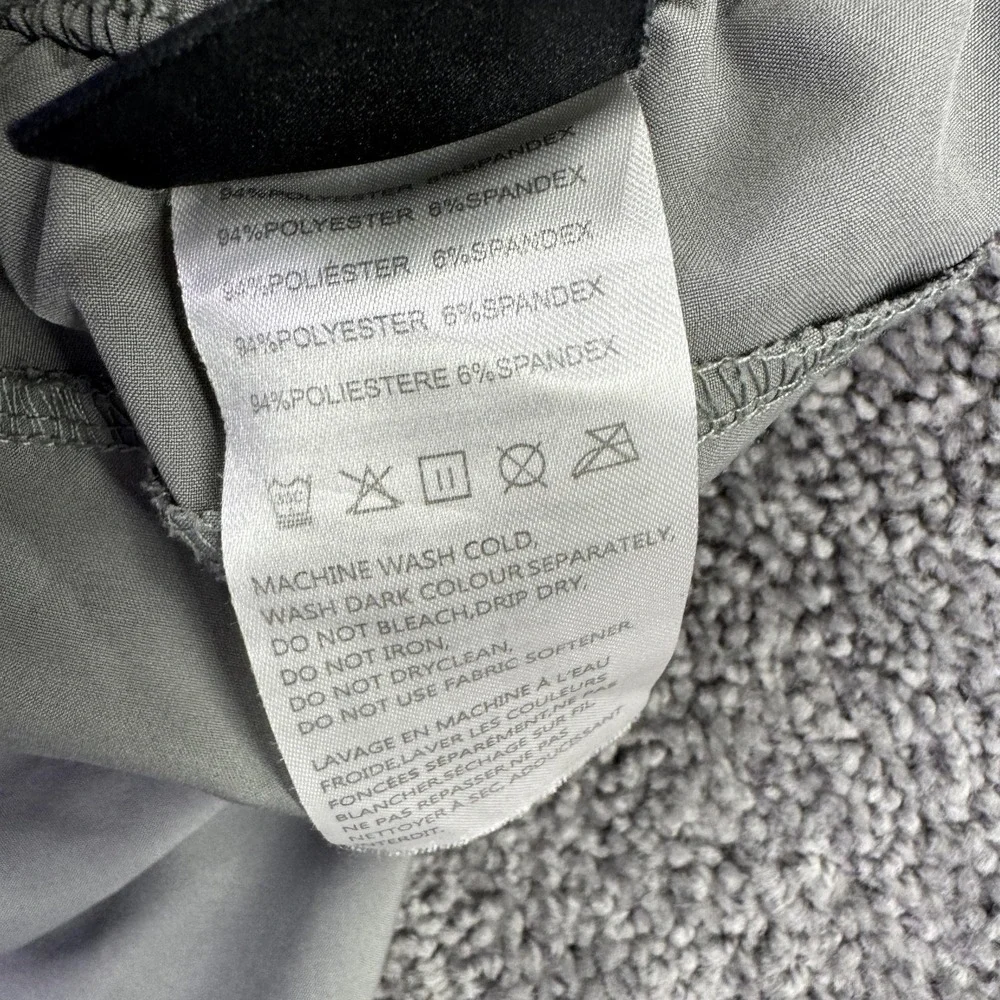 Santiny Shorts Mens Large Gray Athletic Elastic Waist Zip Pockets Hiking Running